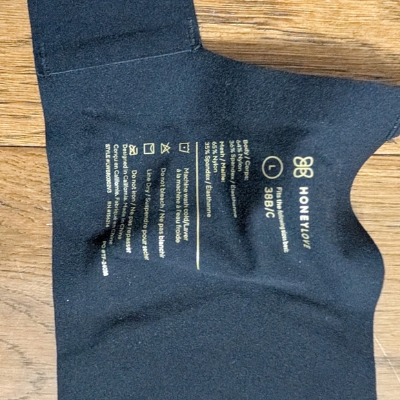 Honey love crossover bra‎ in Black Large 38 B / C - Picture 4 of 7